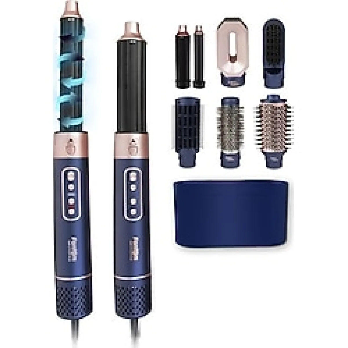 Fantom Mavi Saç Şekillendirici, Pratik ve Güçlü Saç Düzleştirici ve Döküm Aleti - Seçenek 1