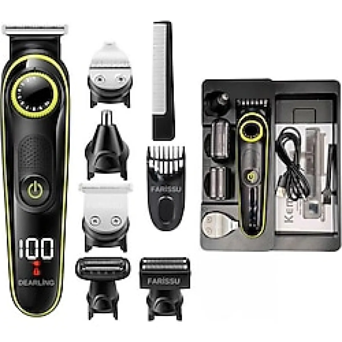 farissu Dearling Yeni Nesil 5 Başlı Pro Kuaför Saç Sakal Burun Ense Lazer Epilasyon Öncesi Tıraş Makinesi