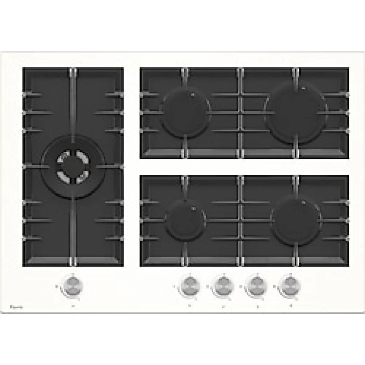 Ferre BL 136 Wok Gözlü Beyaz Cam Ankastre Ocak