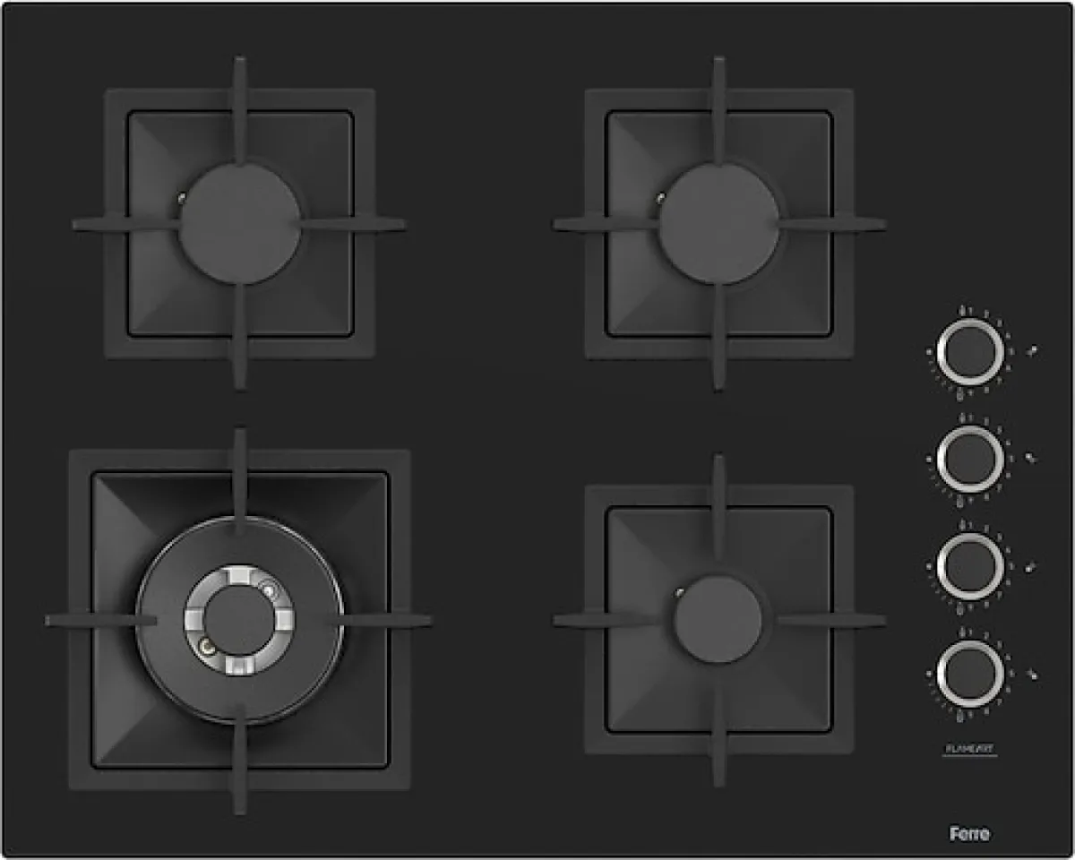 Ferre SC405 Flameart Wok Gözlü Siyah Ankastre Ocak