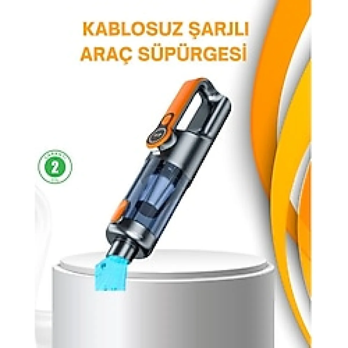 Flamex Kompakt Şarjlı El Süpürgesi Kuru ve Sıvı Temizlik 5 Aparatlı - Renkli