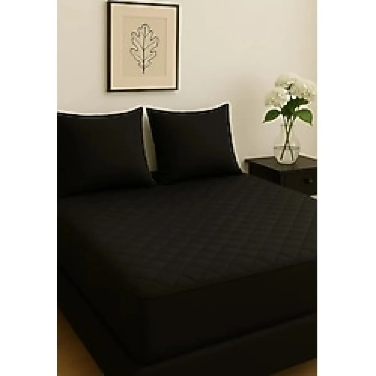 Formeya Adelya Siyah Kapitone Yatak Koruyucu Alez