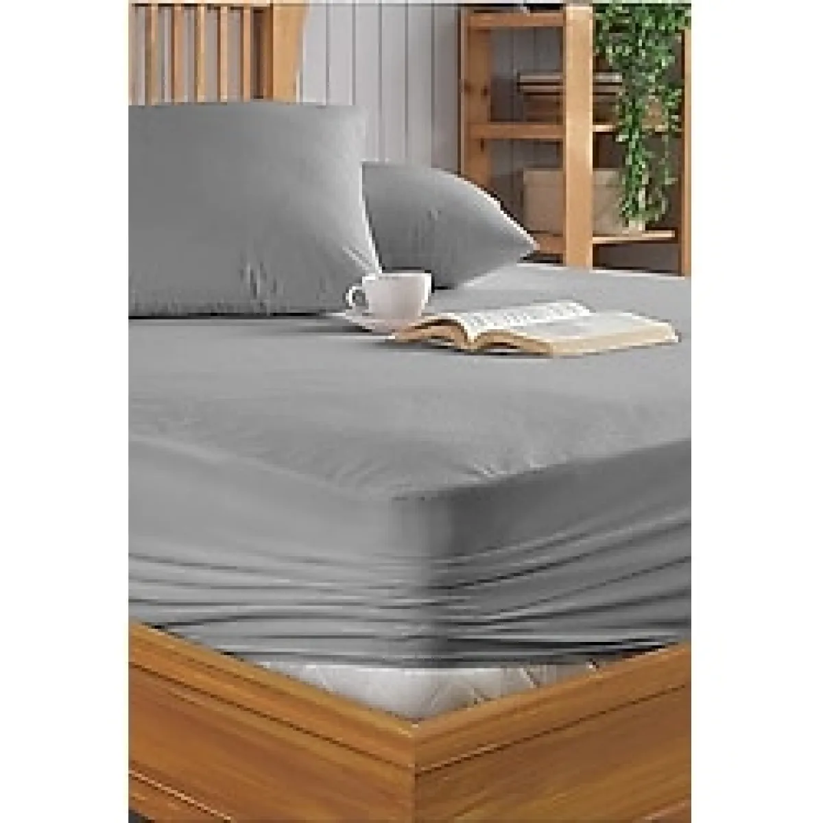 FORMEYA Gri Sıvı Geçirmez Alez - Tek-Çift Kişilik Alez - Mikrofiber Kumaş - Fitted(Yatağı Saran) Alez - Yatak Koruyucu Alez-Çarşaf(120x200)