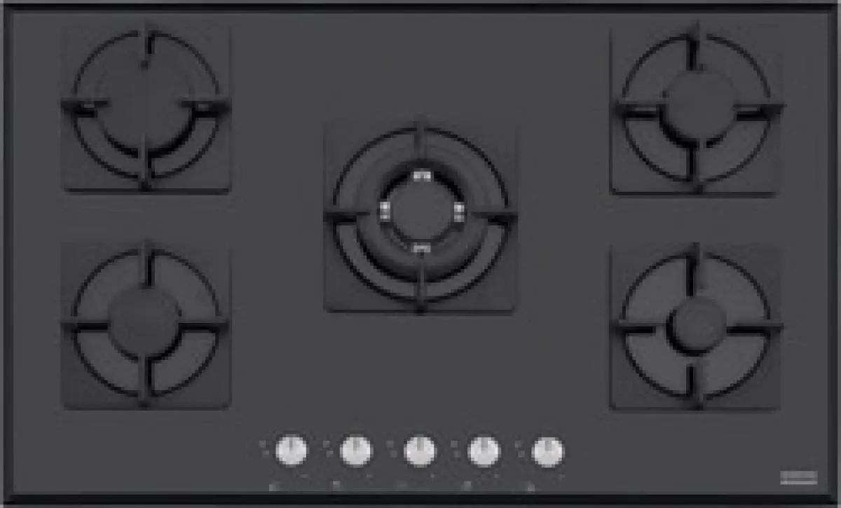 Franke FHNS 905 4G TC BK C Cristallo Nero Wok Gözlü Siyah Cam Ankastre Ocak