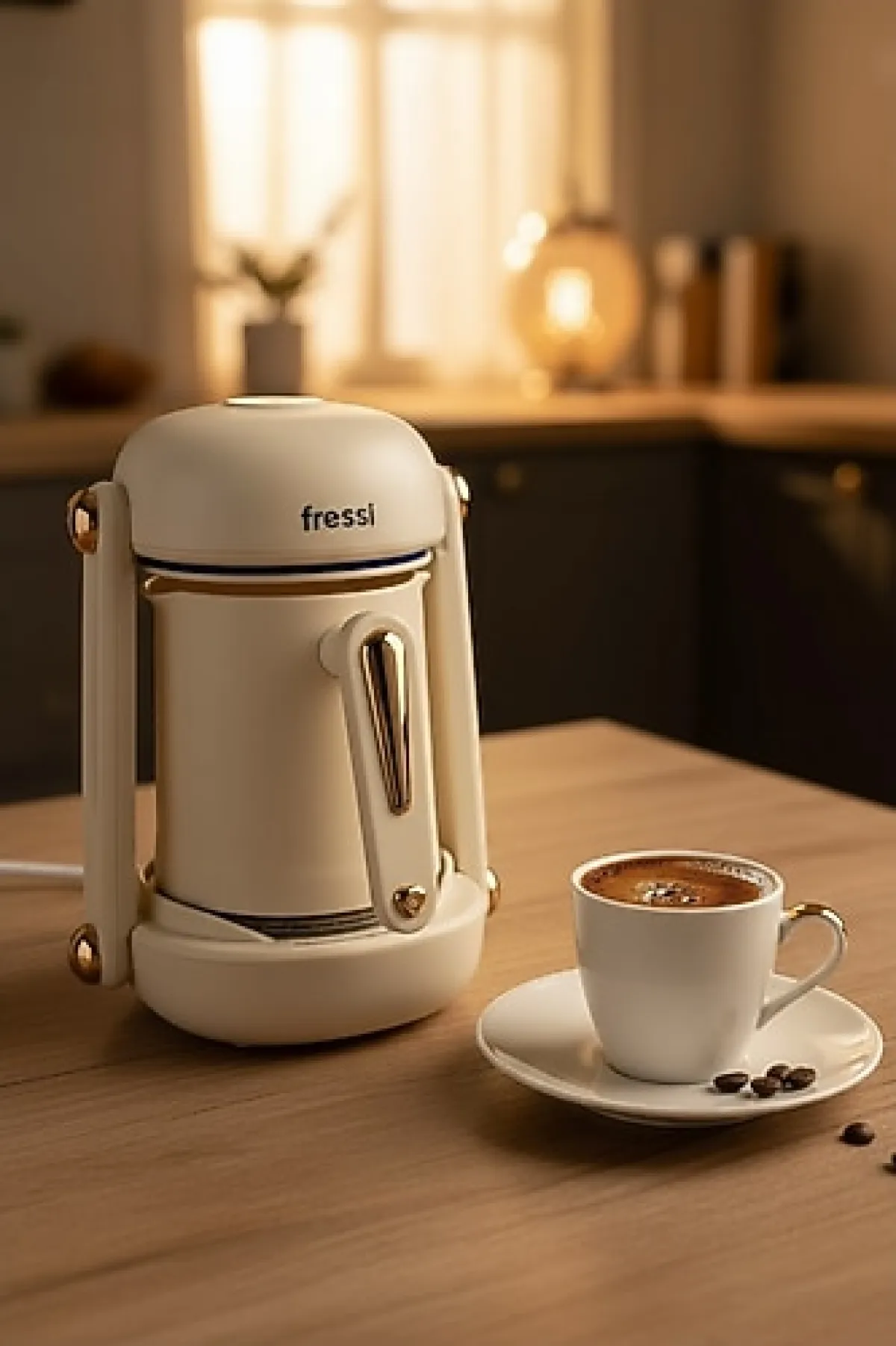 Fressi Impera FR-TK205 Krem Türk Kahve Makinesi