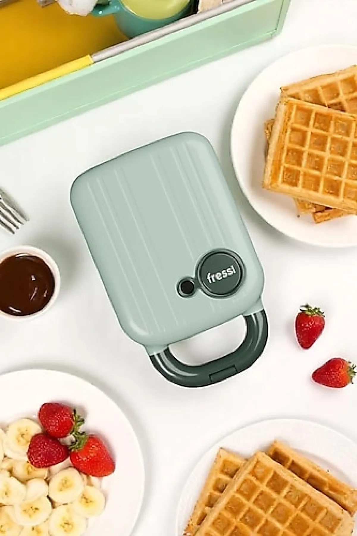 Fressi PanFun FR-TM33 600 W Yeşil Waffle ve Tost Makinesi