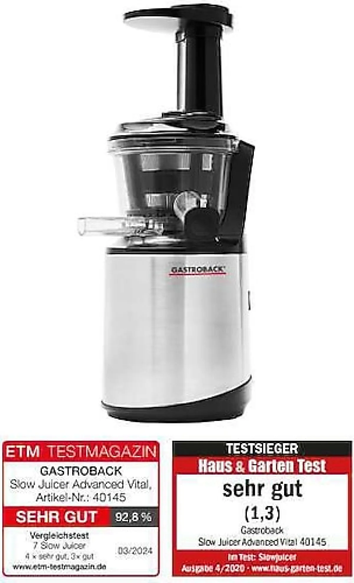 Gastroback 40145 150 W Katı Meyve Sıkacağı