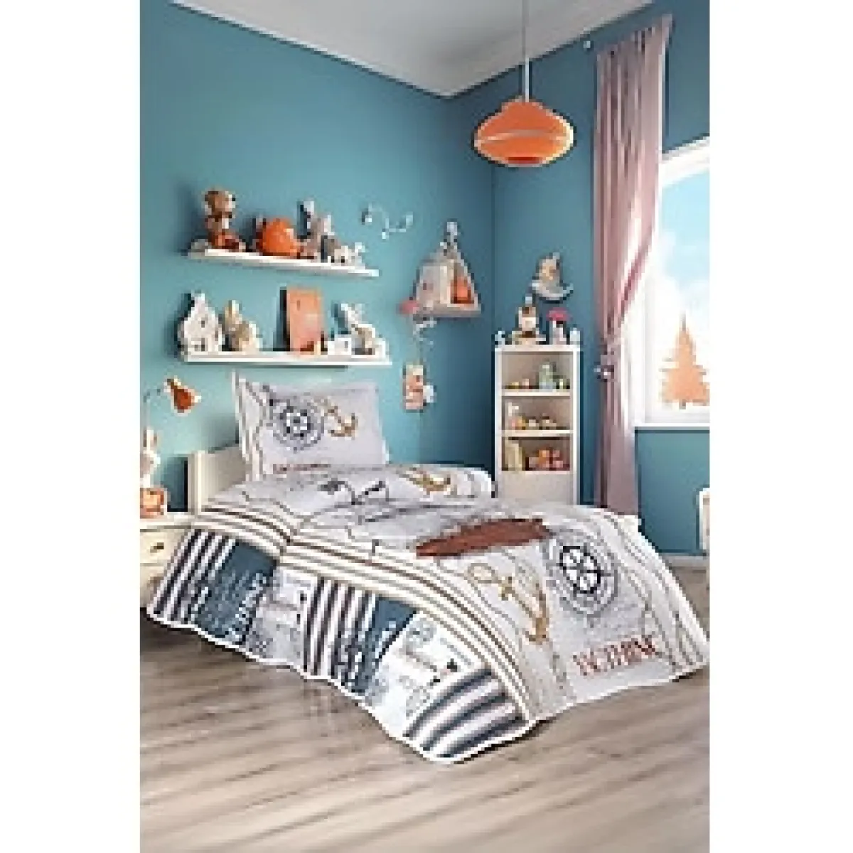 Gemici Çocuk Tek Kişilik Yatak Örtüsü Takımı - Pike Set