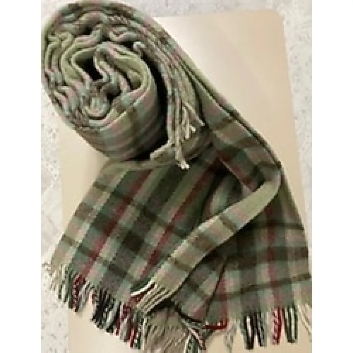 Gençev Home %100 Saf Yün Scotch Tek Kişilik - Tv Battaniye 160 x 220 cm Saf Yün - Wool - Yeşil