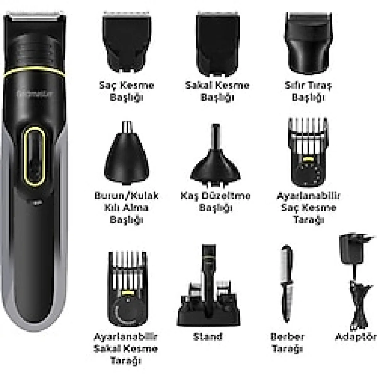 Goldmaster GM-9107 Aksiyon Islak Kuru 10 in 1 Erkek Bakım Seti