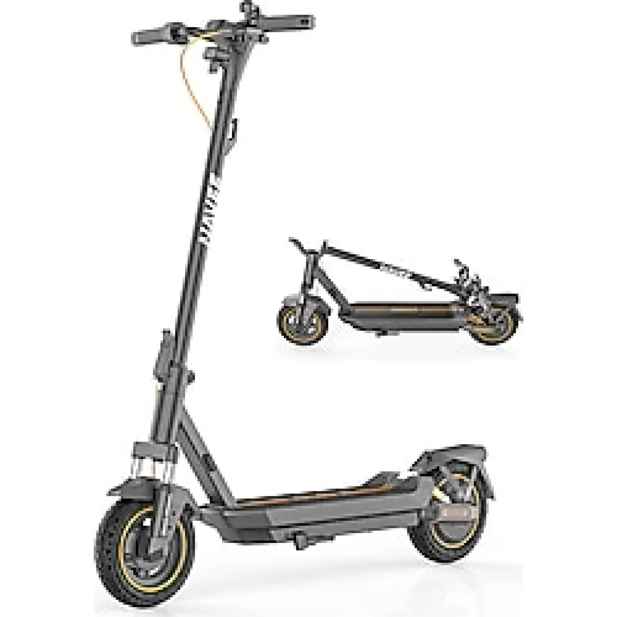 Gt3 Elektrikli Scooter 700w 50km Menzil Çift Süspansiyon Siyah