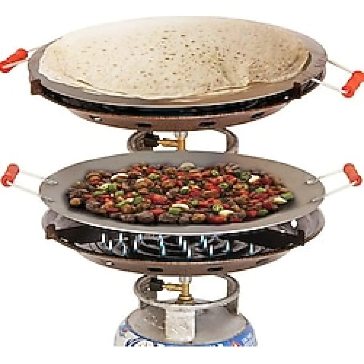 Gülsan Tüplü Saç Tava 45 cm Portatif Kavurma Gözleme Katmer Sacı