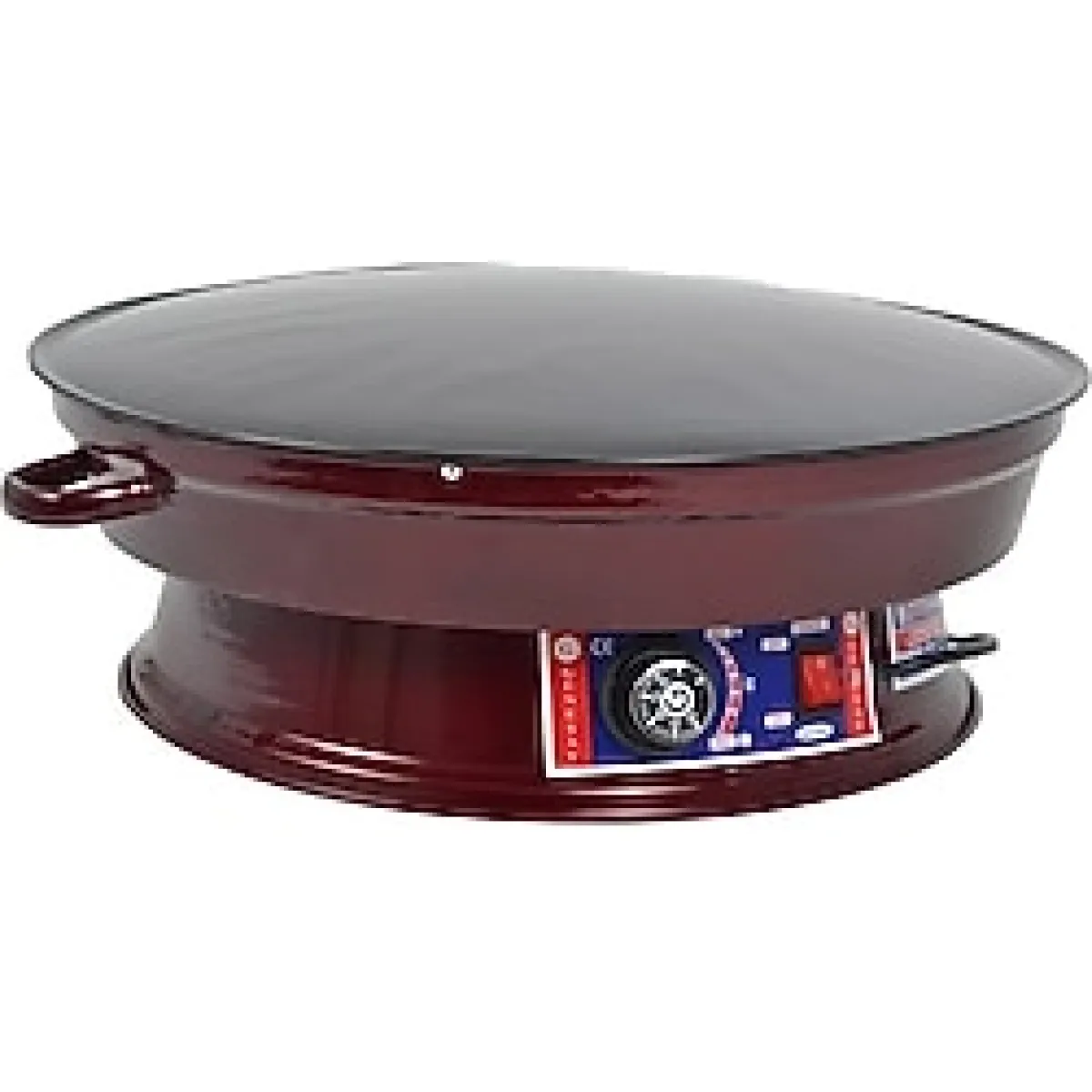 Güneş Ay Elektrikli Termostatlı Katmer Sacı 60 cm Büyük Boy - Bordo