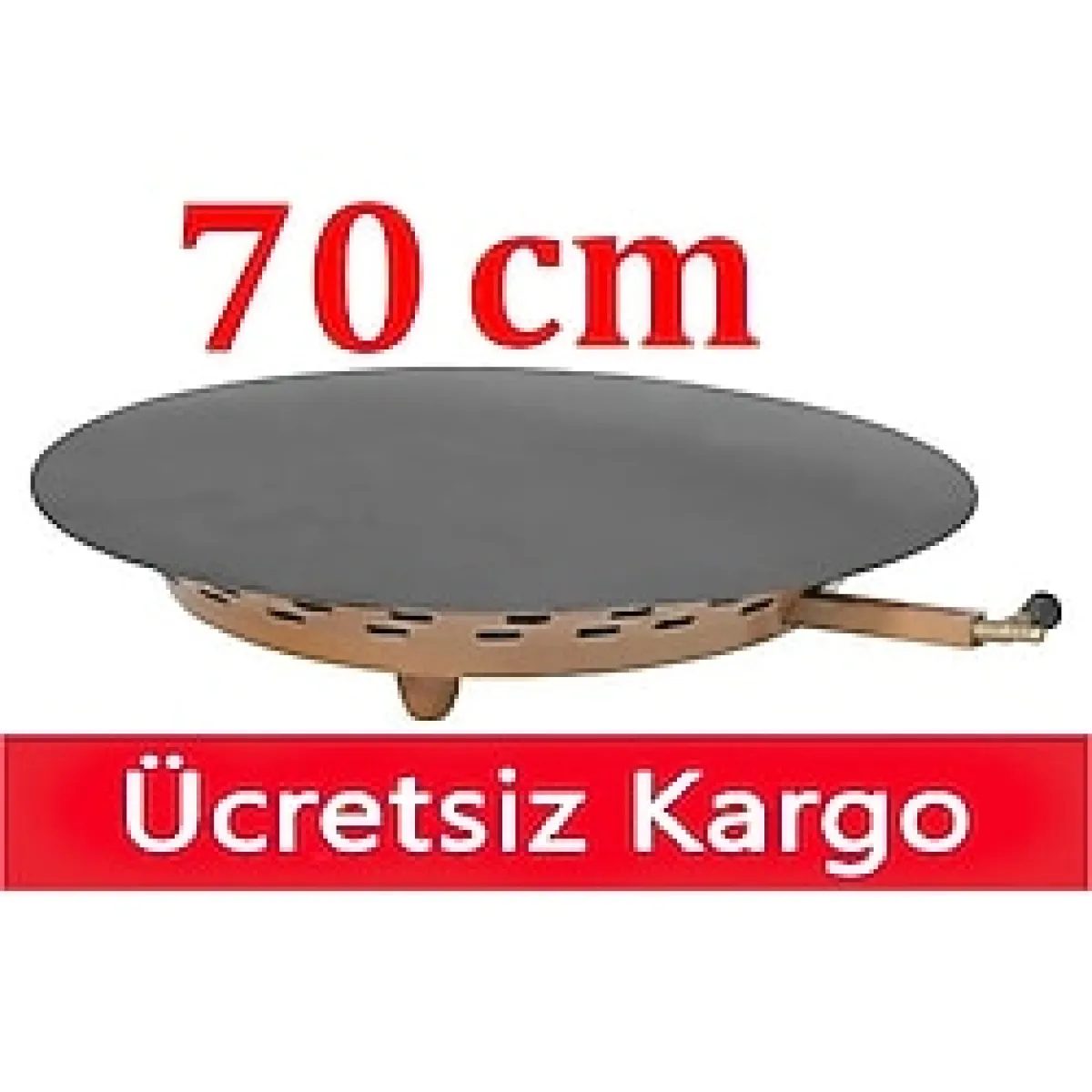 GÜRYAN 70 cm Tüplü Katmer YUFKA Ekmek Sac Ocak