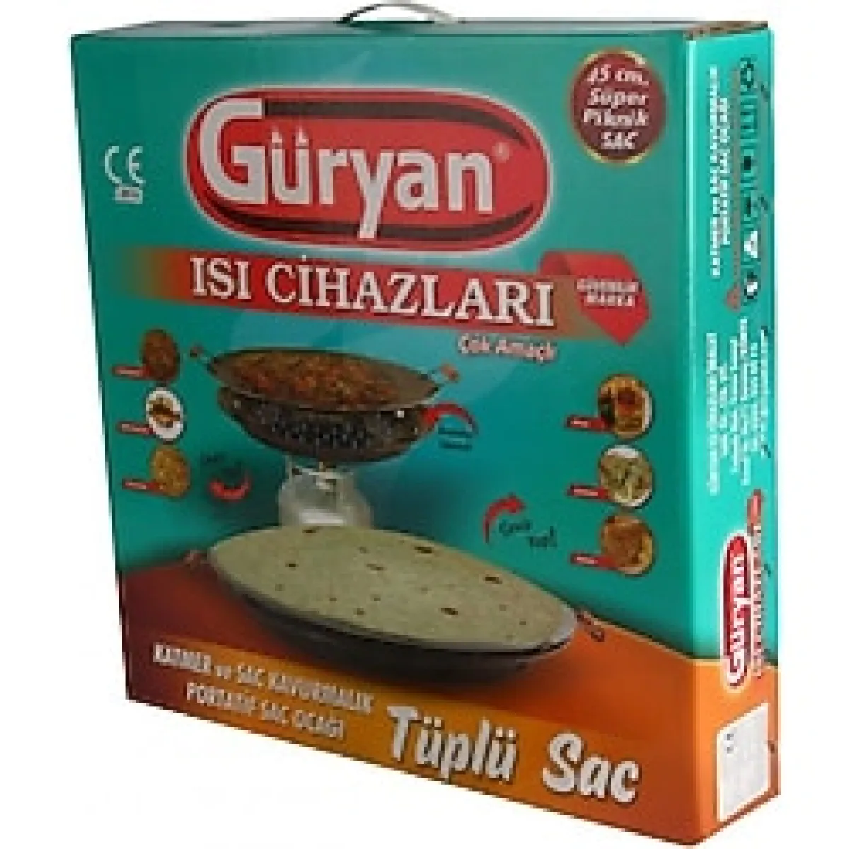 GÜRYAN Portatif Yufka Ekmek Kavurma Sacı Tüplü