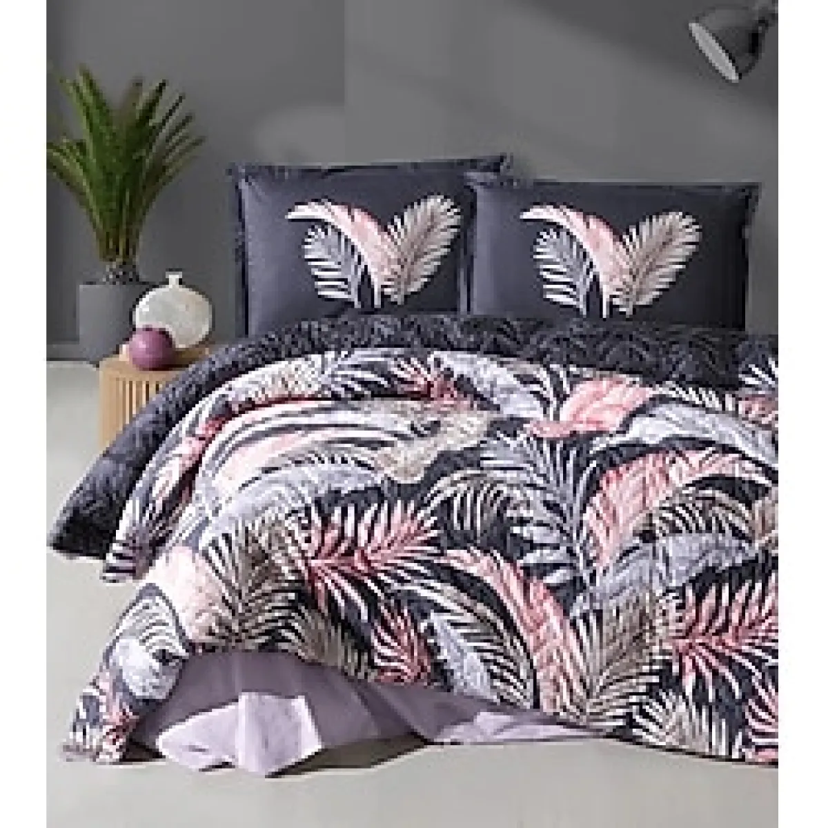 Hena V1 Antrasit Çift Kişilik Complete Set Dörtmevsim