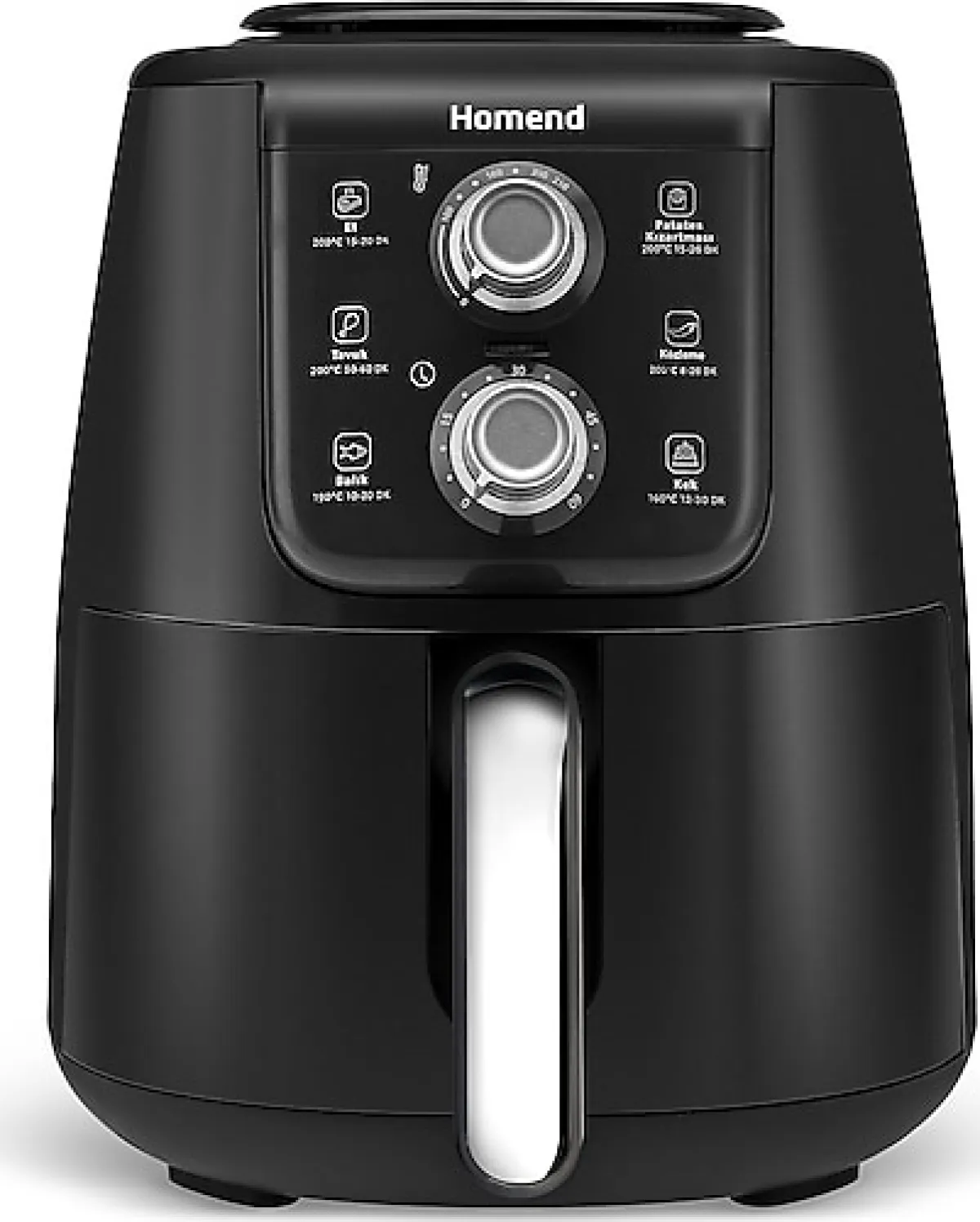 Homend Airfryday 2509H 4 lt Siyah Silver Yağsız Fritöz