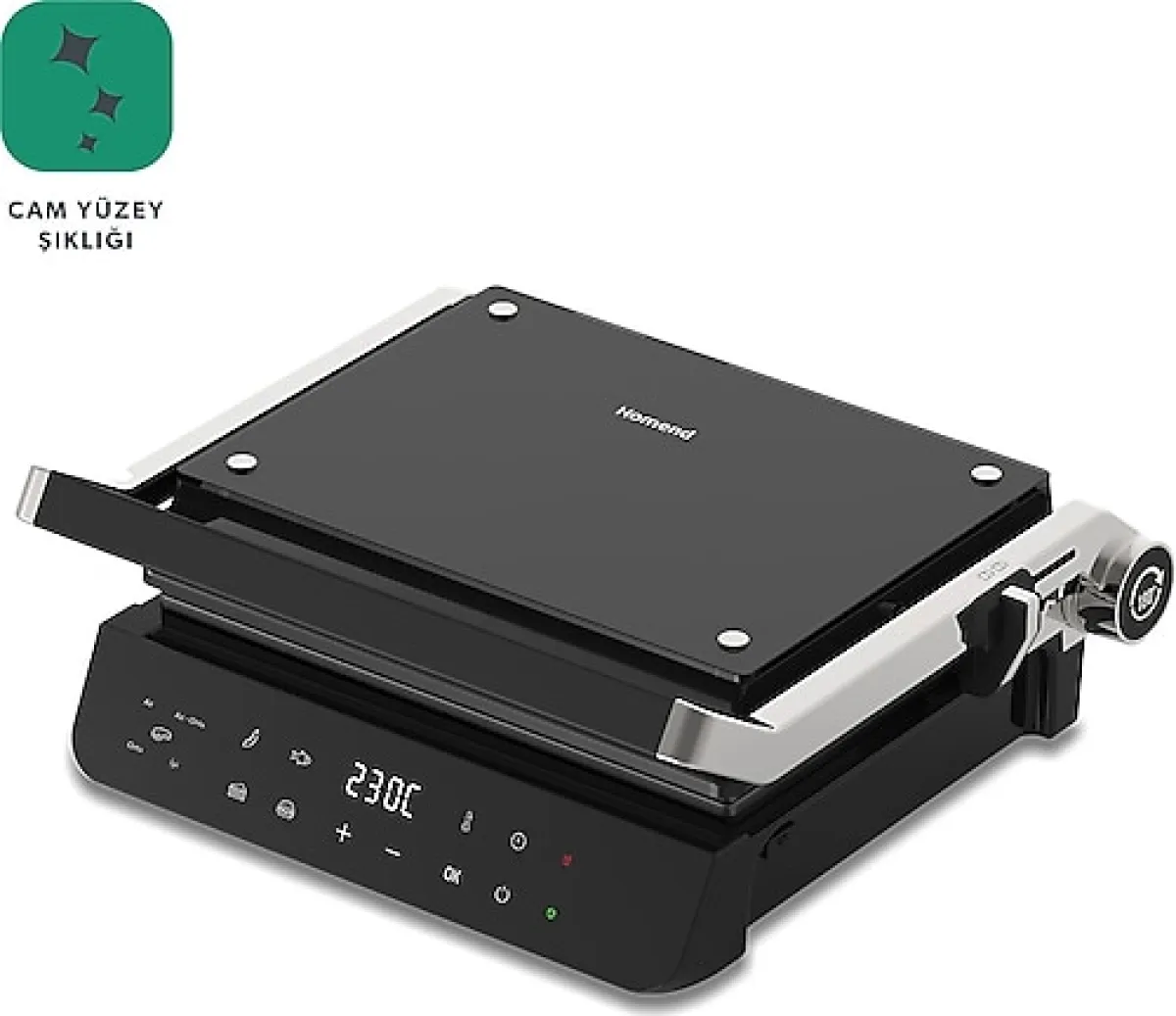 Homend Grilliant 1343H 2000 W Konuşan Tost Makinesi