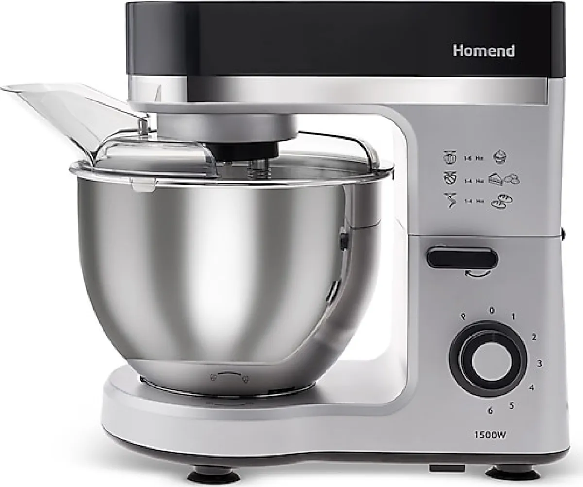 Homend Profashion 3011H 1500 W 5 lt Siyah Silver Stand Mikser