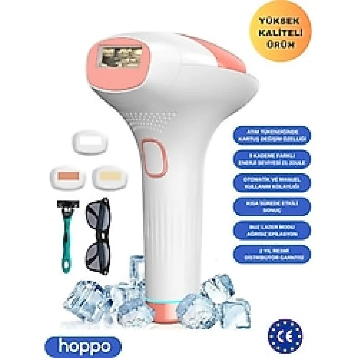 Hoppo Ipl Lazer Epilasyon Cihazı Ax 999.999 Atım 9 Kademe Ultra Güçlü