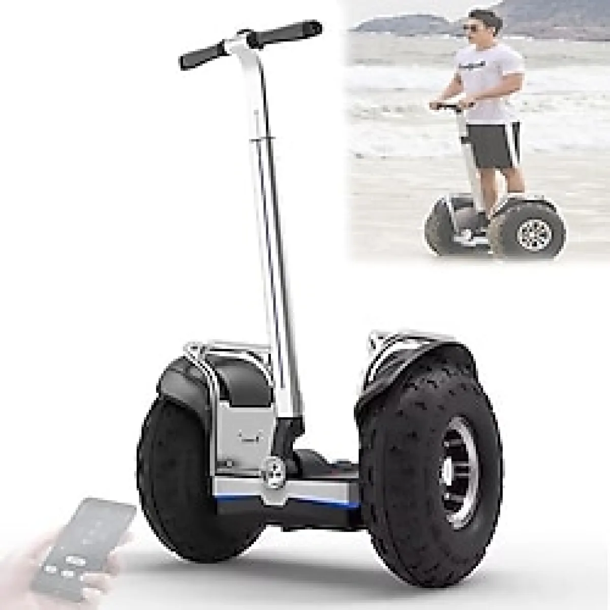 Hoverboard, Elektrikli Kendi Kendini Dengeleyen Scooter, Tek Parça Kalıplama, 35° Tırmanma, 150Kg Yük, Bluetooth Bağlantı Uygulaması, 6,5 INç Ekran, 19 INç Lastikler, Ortam Işığı White