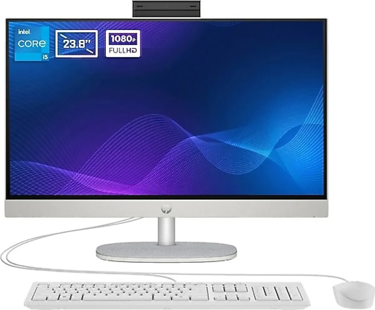 HP 24-CR0053NT 80C03EA i5-1335U 16 GB 512 GB SSD Iris Xe Graphics 23.8" Full HD All in One PC