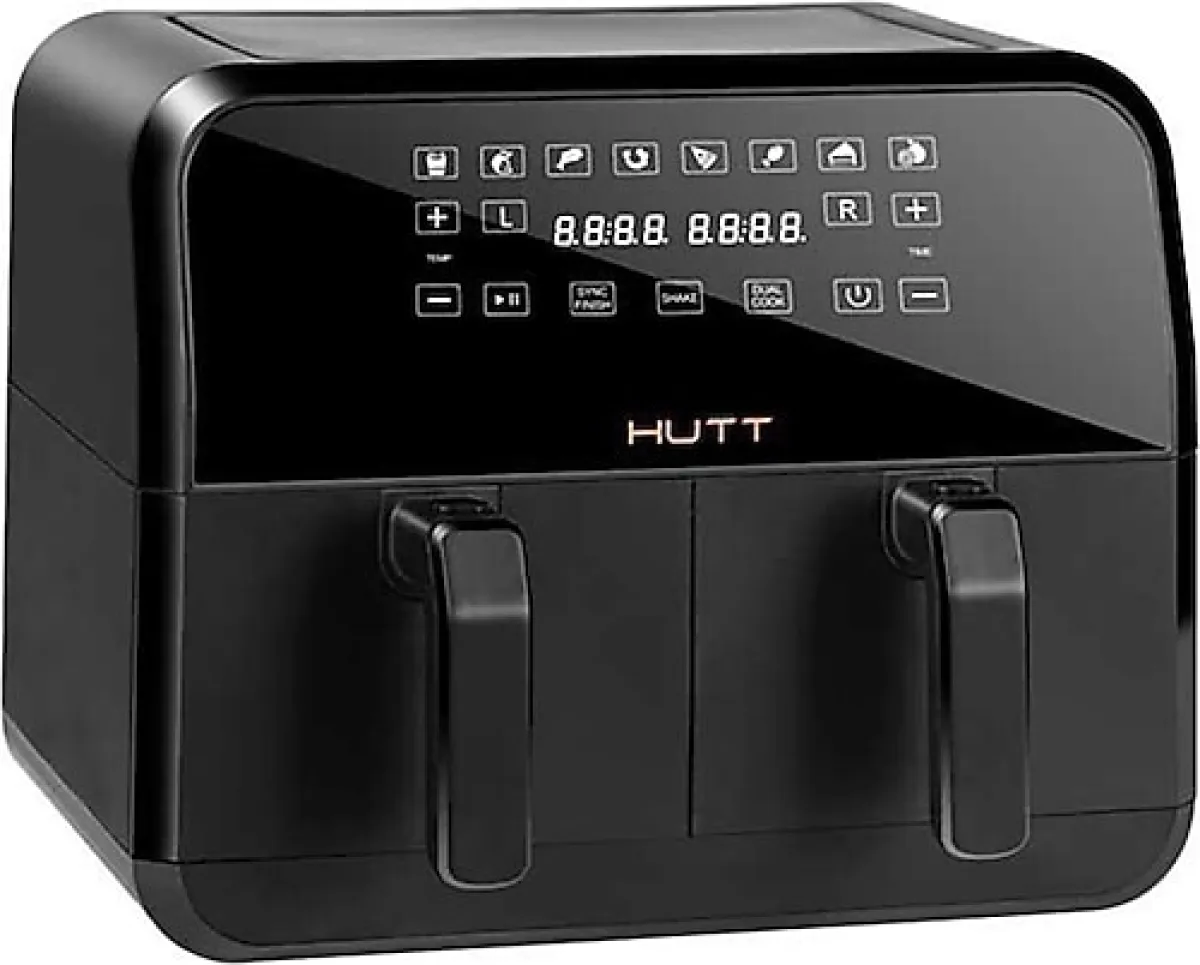 Hutt D8 Çift Hazneli Air Fryer 4+4 lt Yağsız Fritöz