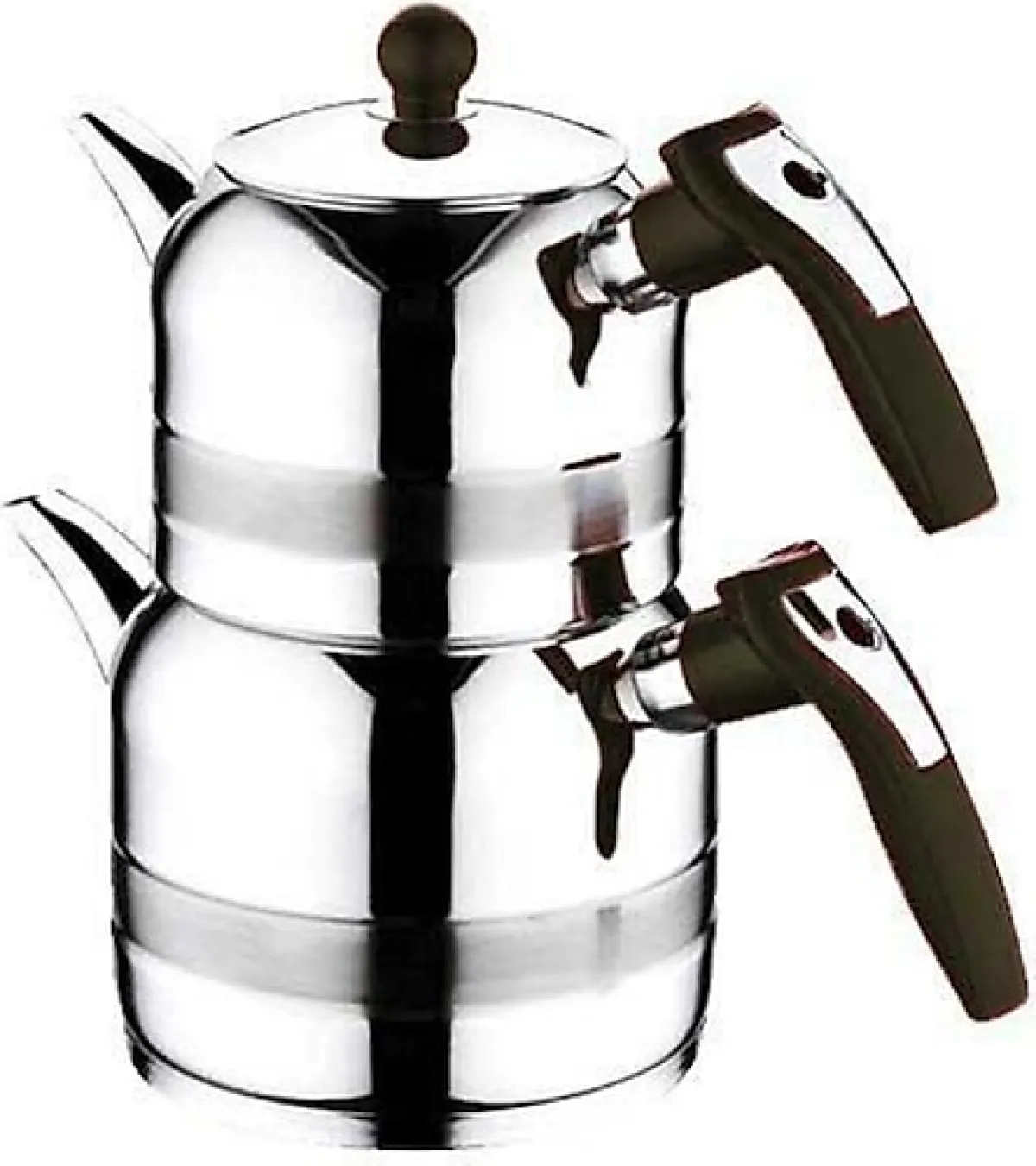 Kahramanlar Yağmur Bakalit Saplı Orta Boy Çelik Çaydanlık