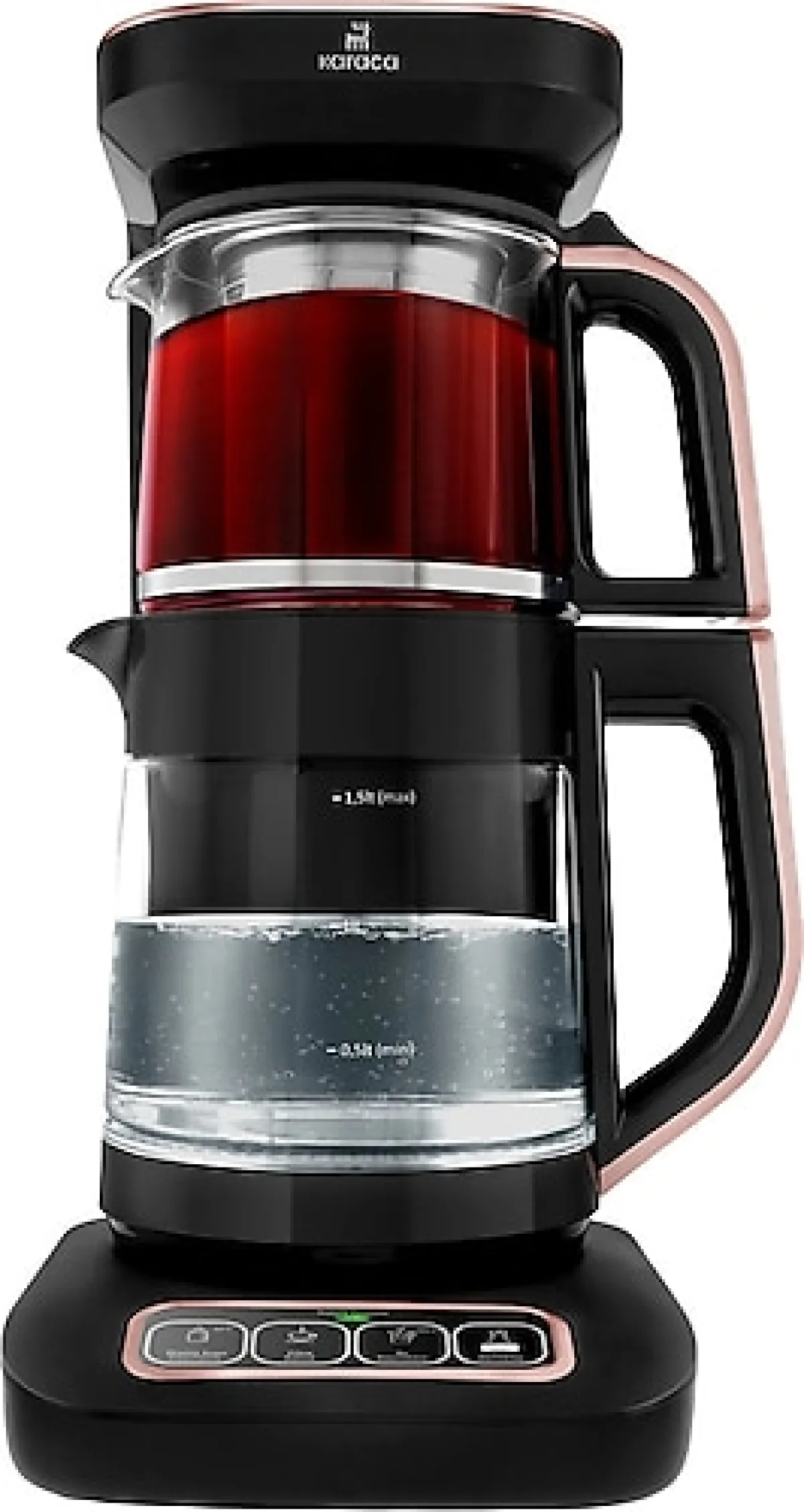 Karaca Çaysever Robotea Pro Connect 4in1 2500 W Konuşan Cam Çay Makinesi