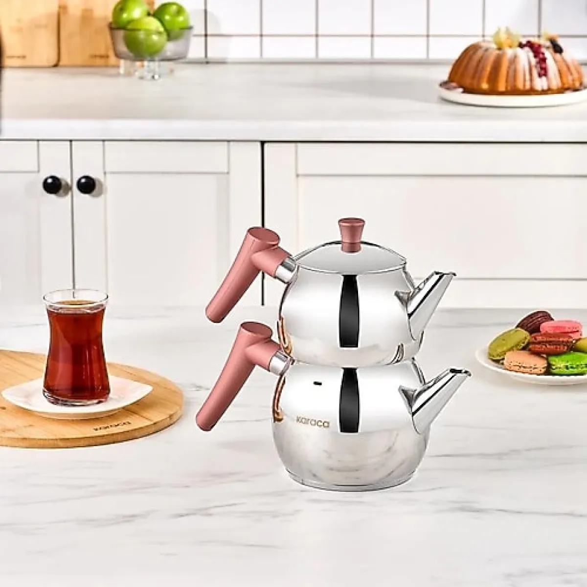 Karaca Frezya Midi Boy Çelik Çaydanlık