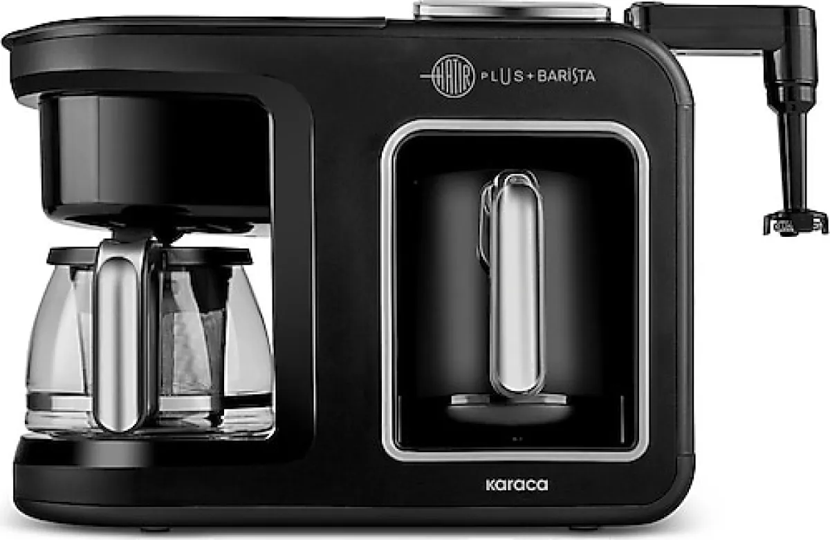 Karaca Hatır Plus Barista 6in1 Black Silver Türk Kahve ve Espresso Makinesi