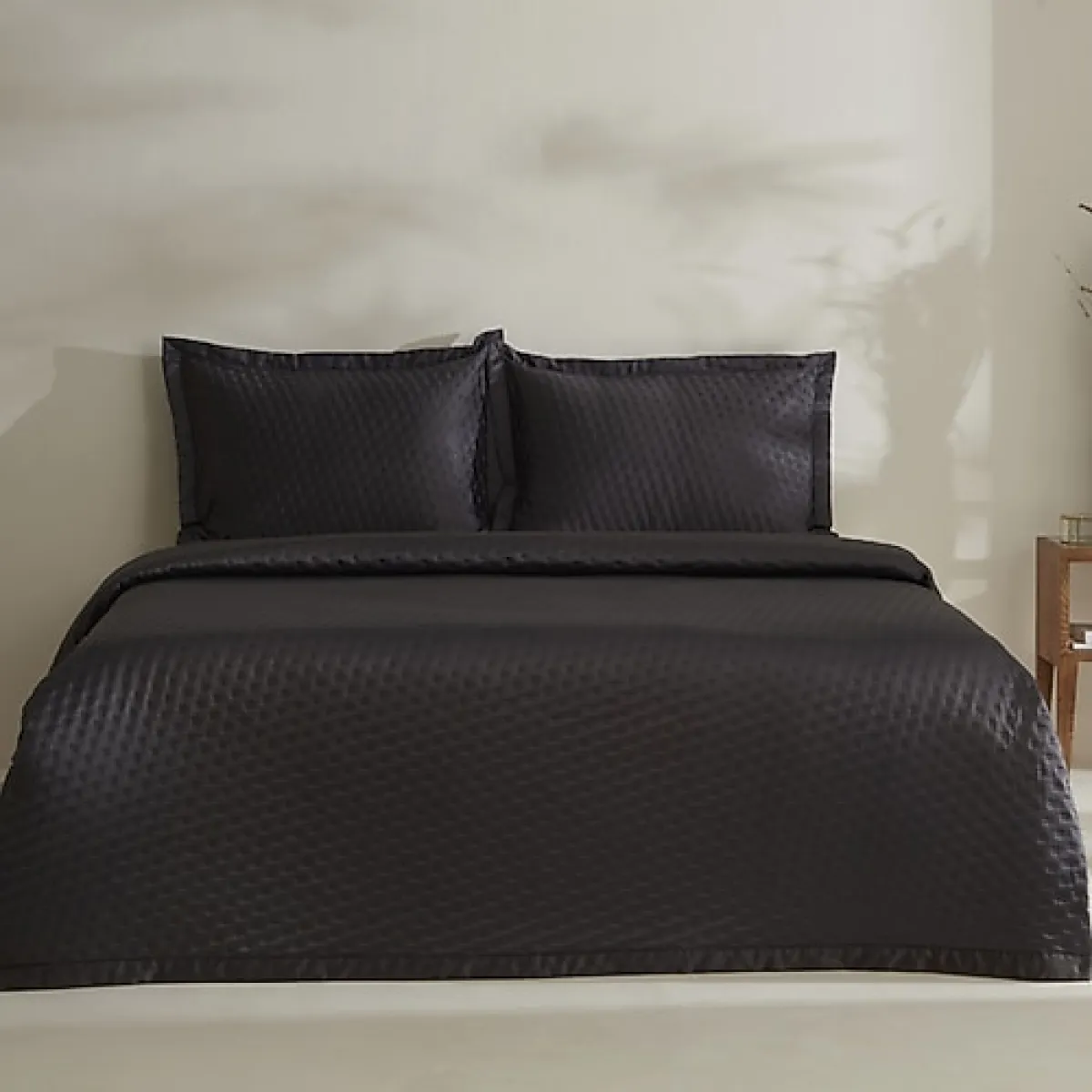 Karaca Home Alice Antrasit Çift Kişilik Yatak Örtüsü Takımı