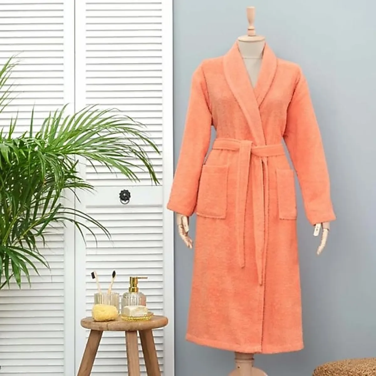 Karaca Home Daily Soft Somon Pamuk Kadın Bornoz