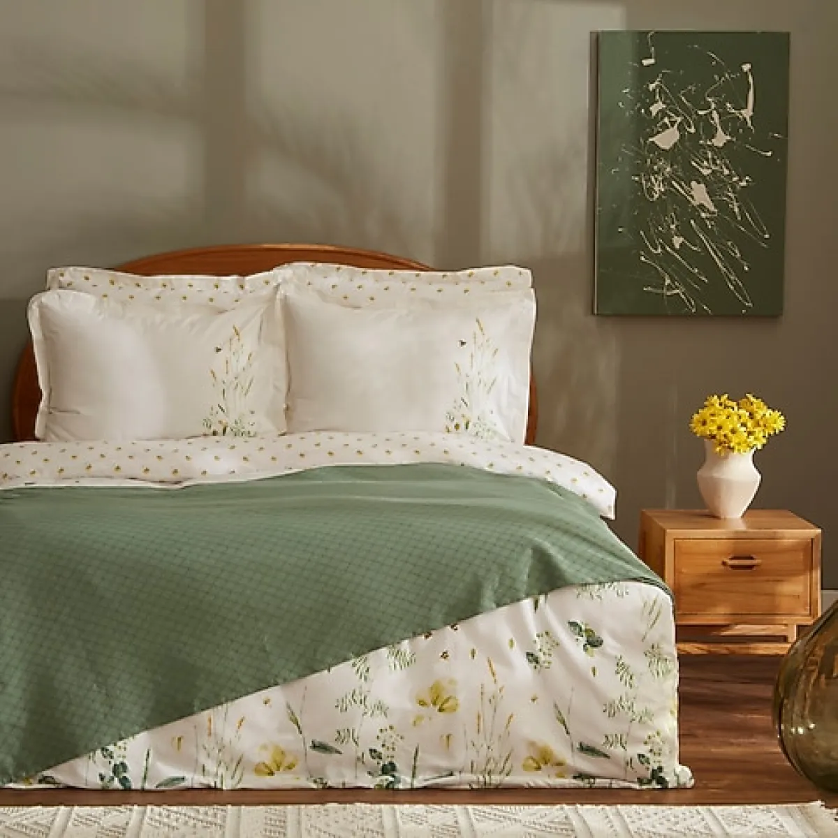 Karaca Home Herbal Pikeli Pamuk Çift Kişilik Nevresim Takımı