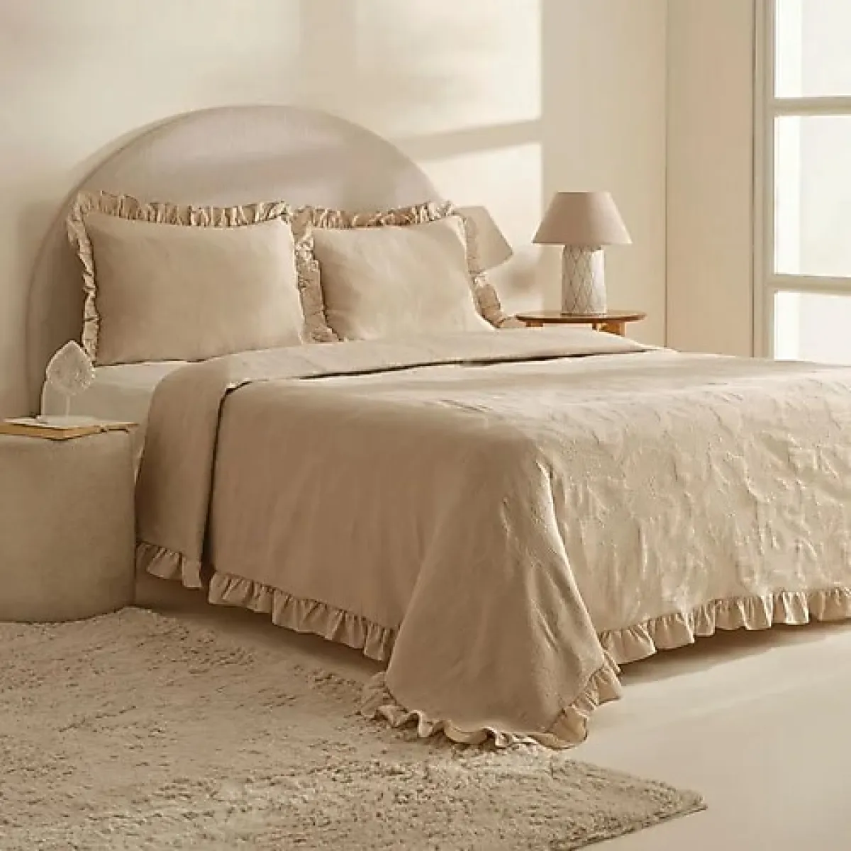 Karaca Home Lavinya Pamuk Çift Kişilik Yatak Örtüsü Takımı