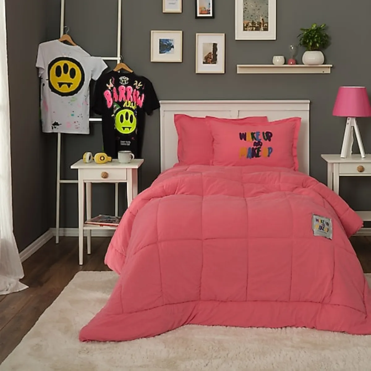 Karaca Home Motto Fuşya Tek Kişilik Cotton Comfort Set