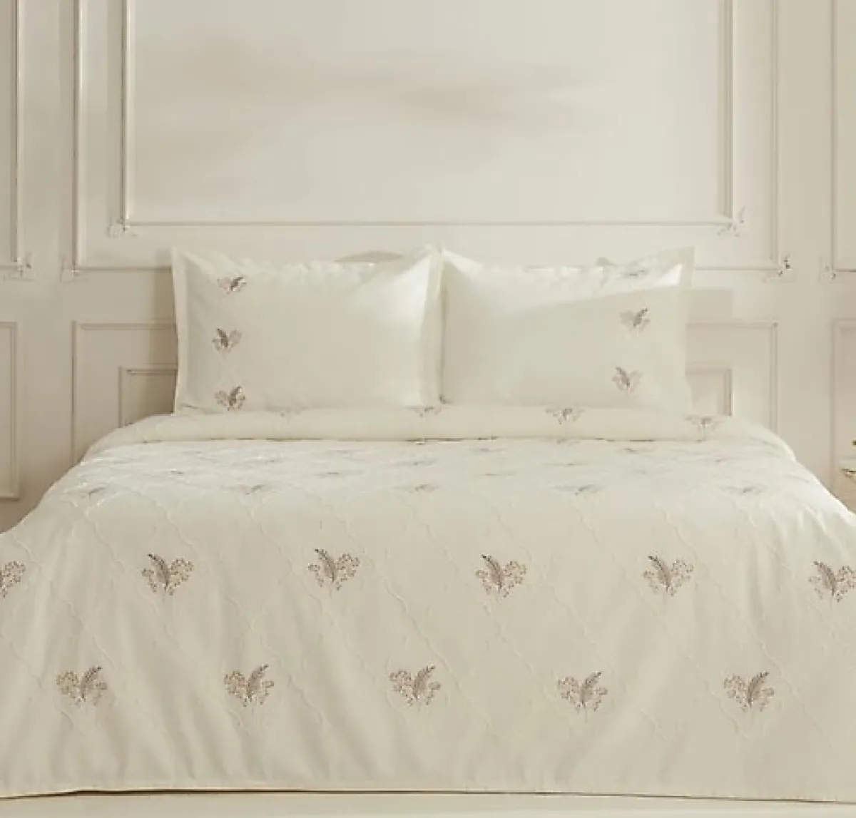 Karaca Home Myra Yaprak Çift Kişilik Yatak Örtüsü Takımı