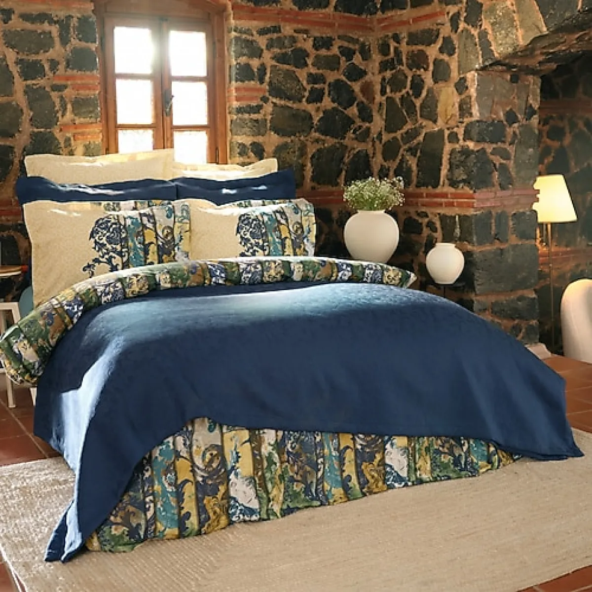 Karaca Home Ornella Indigo Çift Kişilik Düet Çeyiz Seti