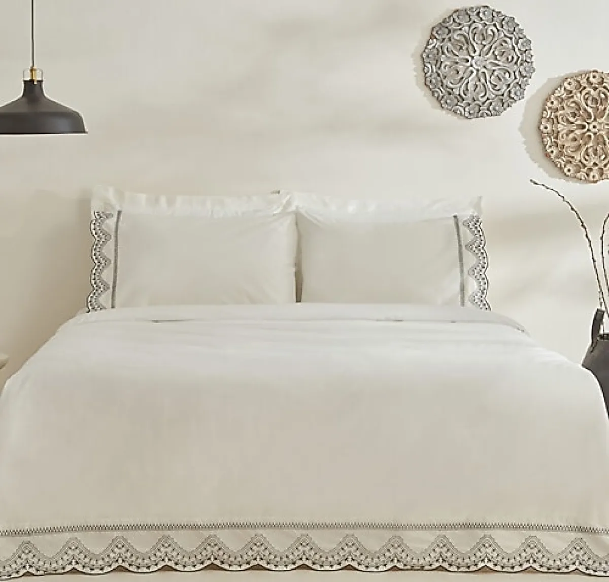 Karaca Home Orvel Nakışlı Pamuk Çift Kişilik Nevresim Takımı