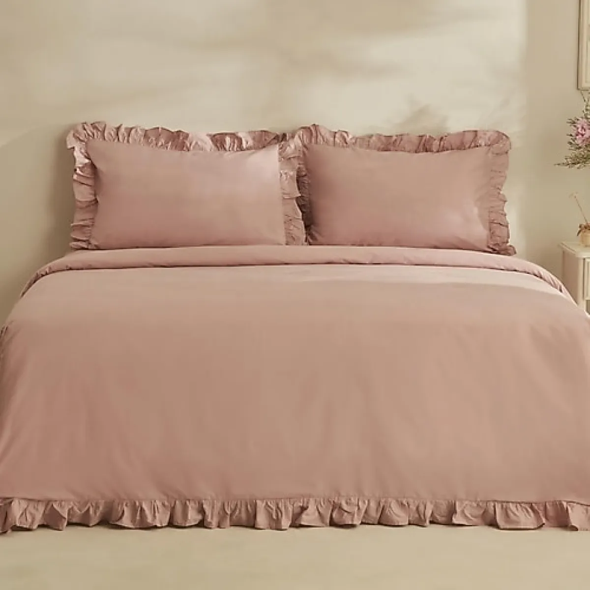 Karaca Home Pure Ruffle Çift Kişilik Nevresim Takımı