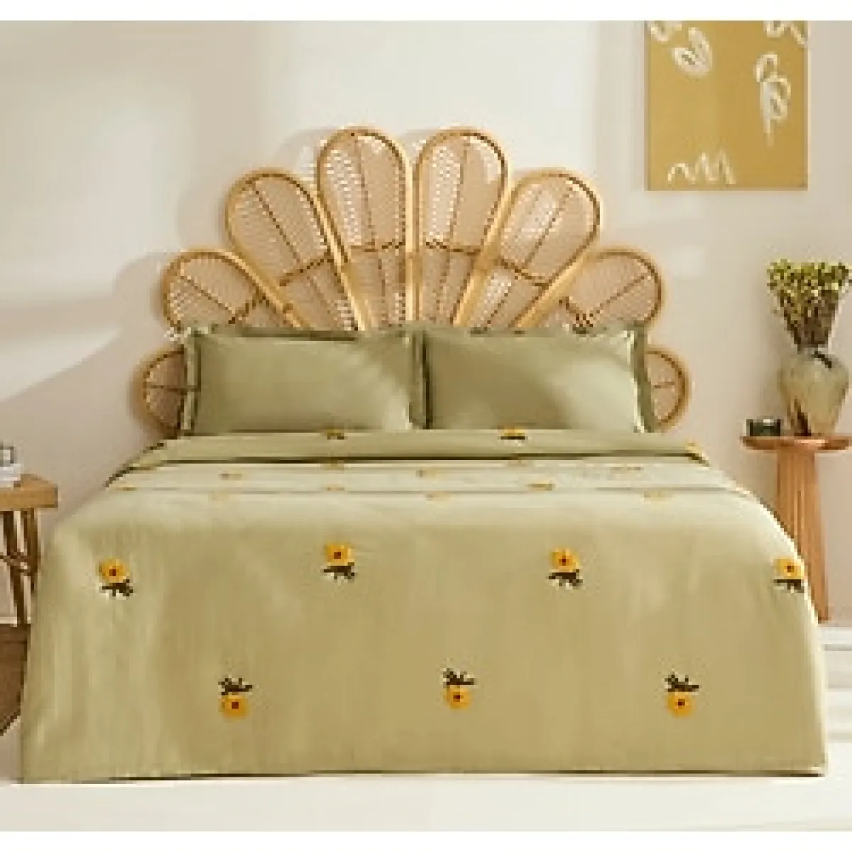 Karaca Home Sunflower Müslin Çift Kişilik Pike Takımı