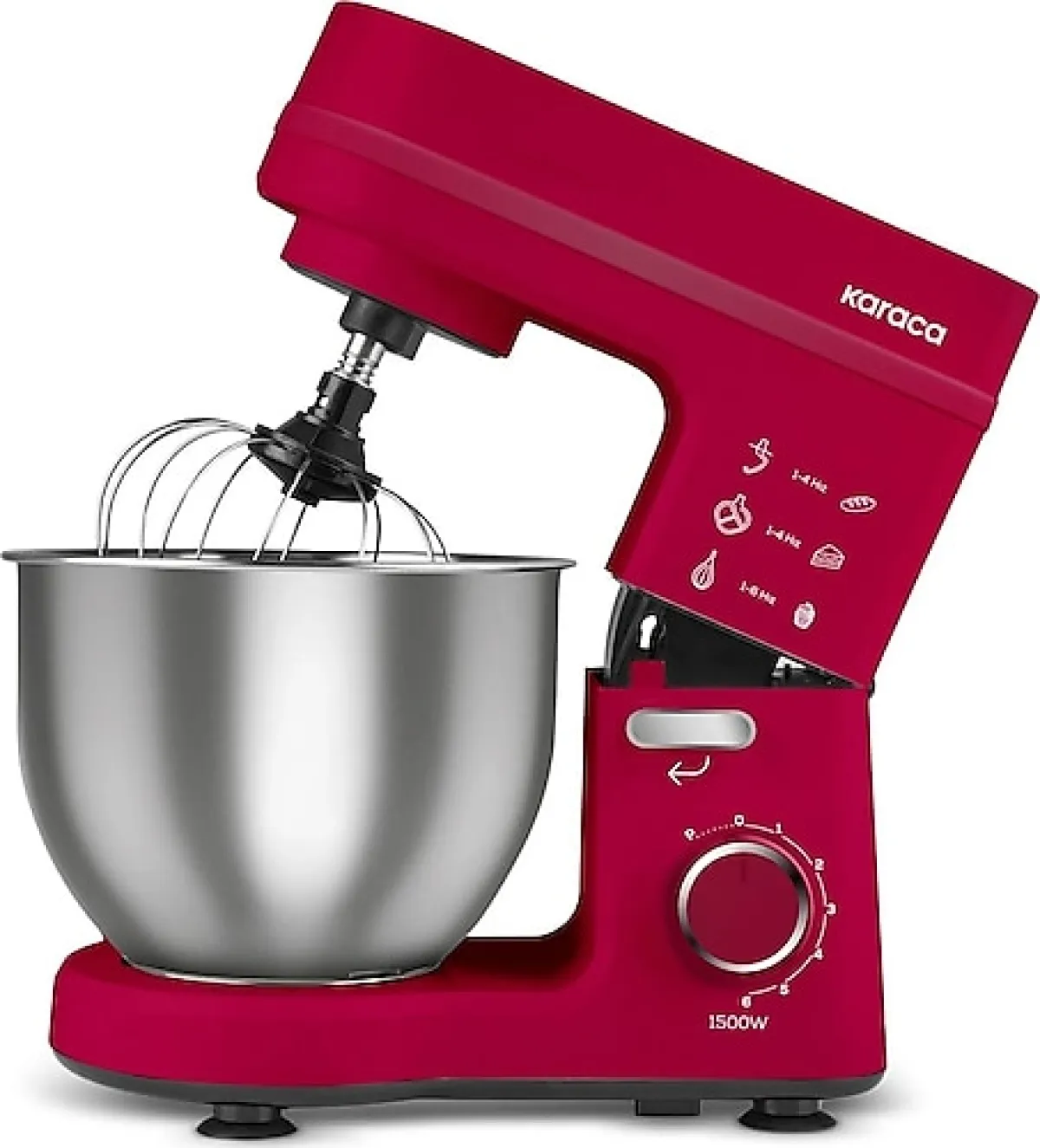 Karaca Maestrochef Stella Cherry Red 1500 W 5 lt Hamur Yoğurma Makinesi