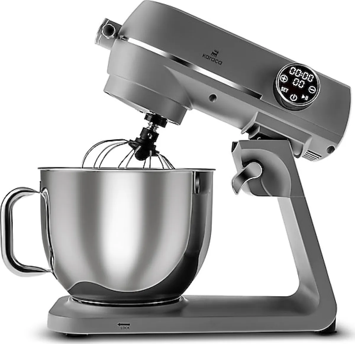 Karaca Multichef Artisan 7 lt 1800 W Antrasit Döküm Stand Mikser