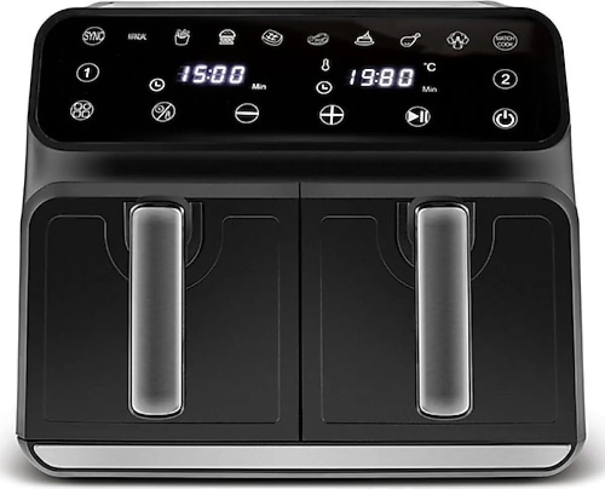 Karaca Multifry XXXL Dijital Twin İki Hazneli Airfryer 4+4 lt Yağsız Fritöz