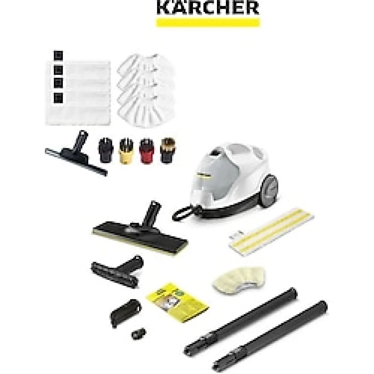 Karcher Kimyasalsız Temizlik, Leke ve Kirleri Yok Eden Yüksek Buhar Basıncı ile Çok Amaçlı Hijyen Çözümü-SC4 EasyFix+ FULL Yedek Temizlik Seti - Beyaz