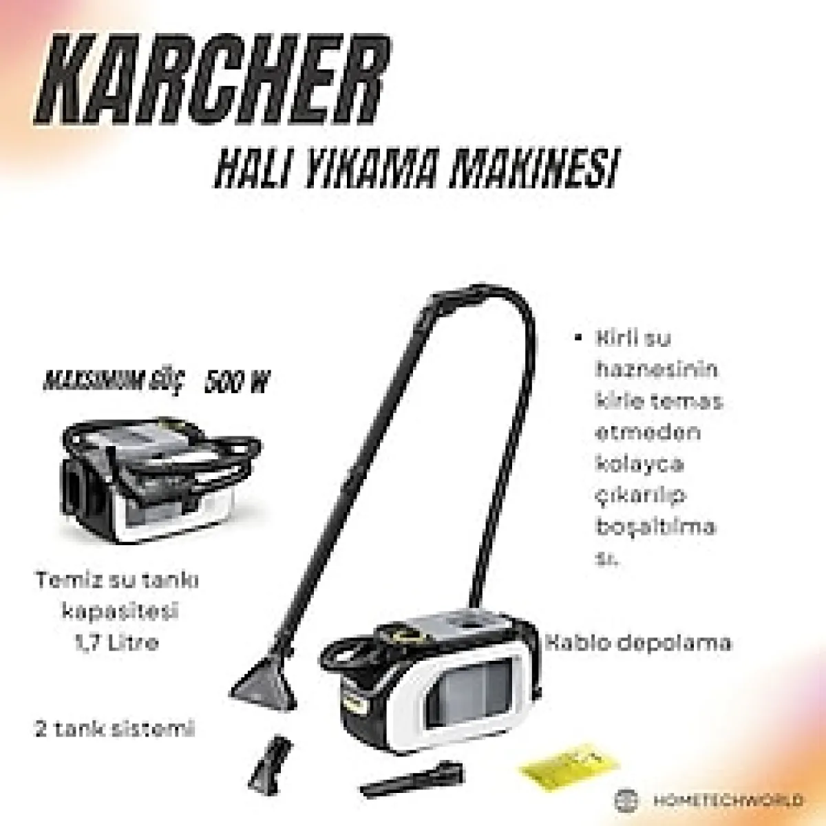 Karcher Optimum Temizlik Sonuçları Için Kanıtlanmış Karcher Teknolojisi, Home Halı Yıkama Makinesi Beyaz