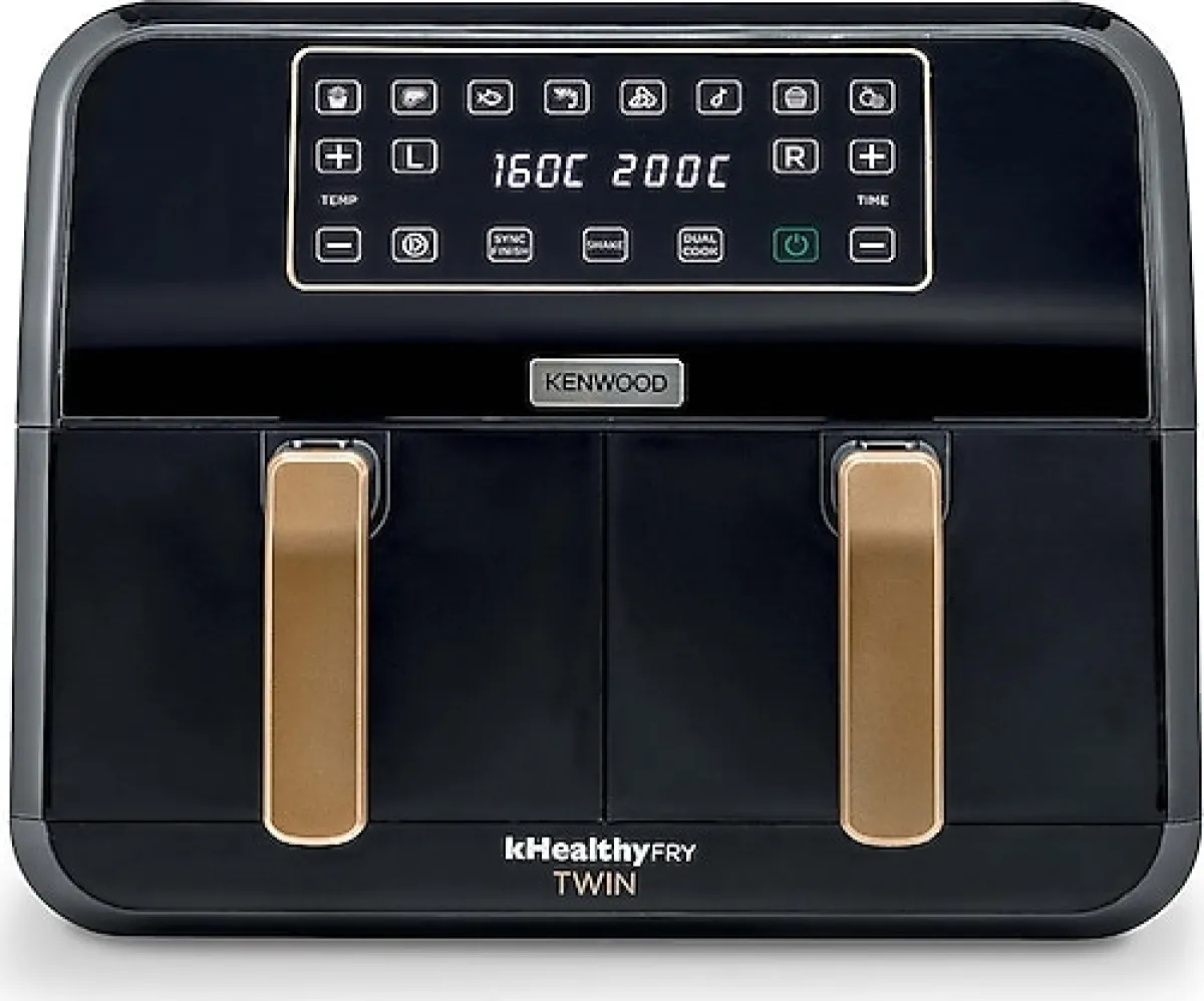Kenwood Dual Air Fryer Bk Copper HFP70.000BK 8 lt Yağsız Fritöz