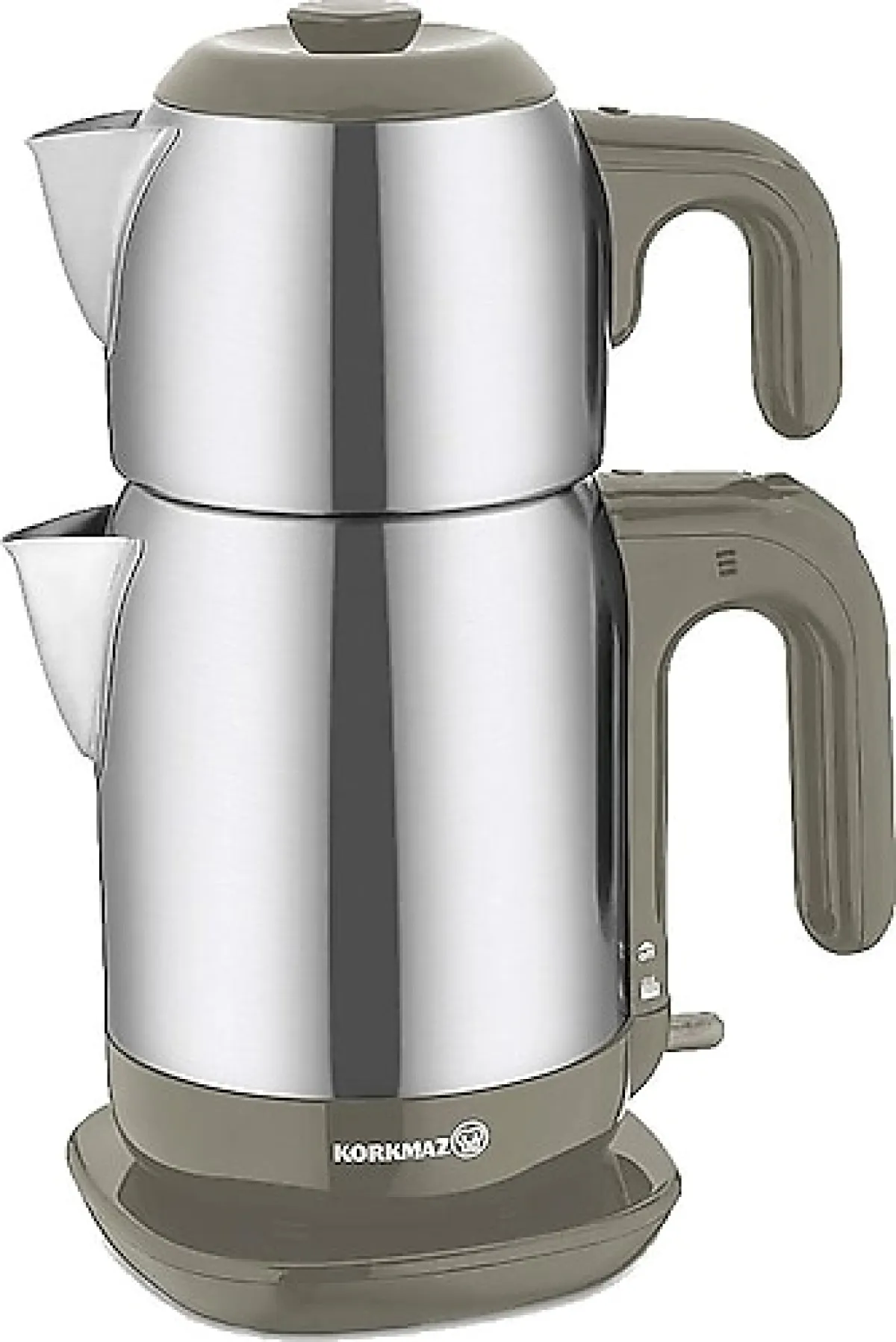 Korkmaz A369-14 Demtez Satin Gri 1600 W Çelik Çay Makinesi