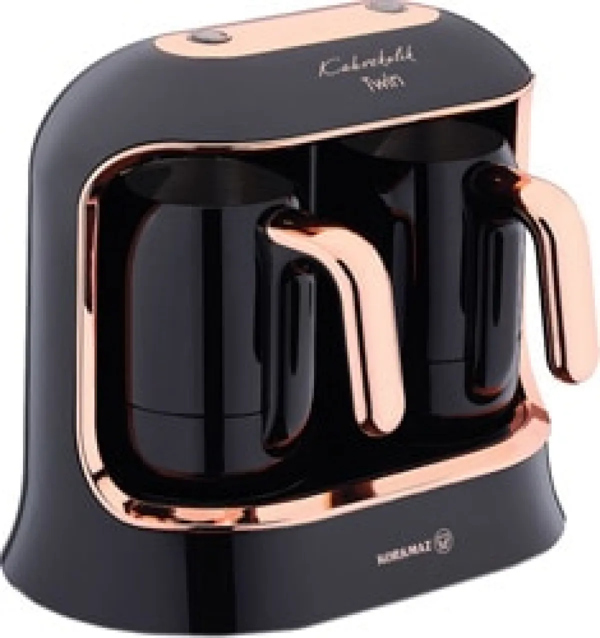 Korkmaz A861-04 Kahvekolik Deluxe Twin Siyah/Rosagold Türk Kahve Makinesi