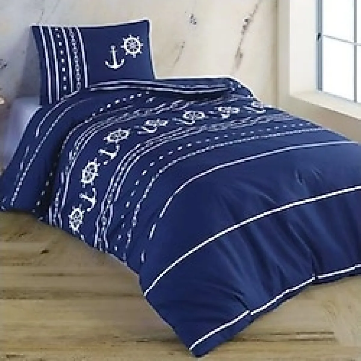 Kristal Tek Kişilik Complette Marine Laci - Renkli - 180 x 230 cm